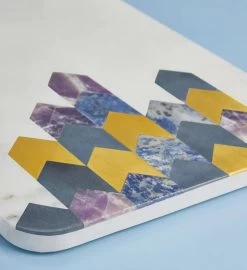 Gauri Kohli Tirana Marble Serving Board - Large 12 Gauri Kohli Tirana Marble Serving Board - Large -Gift Promotion Store mk022852alt view3c