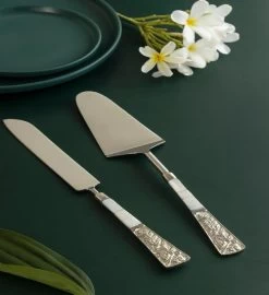 Gauri Kohli Fairmount Cake Servers (set Of 2) -Gift Promotion Store mk022876alt viewc