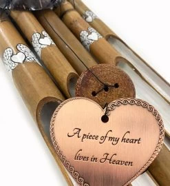 Bamboo Sympathy Heart Wind Chime Gift Set -Gift Promotion Store mk022917alt view2c