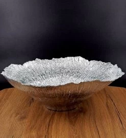 Coral 14" Gilded Glass Centerpiece Bowl -Gift Promotion Store mk022924x 2