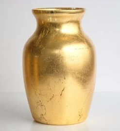 Gilt 7" Gilded Glass Flower Vase