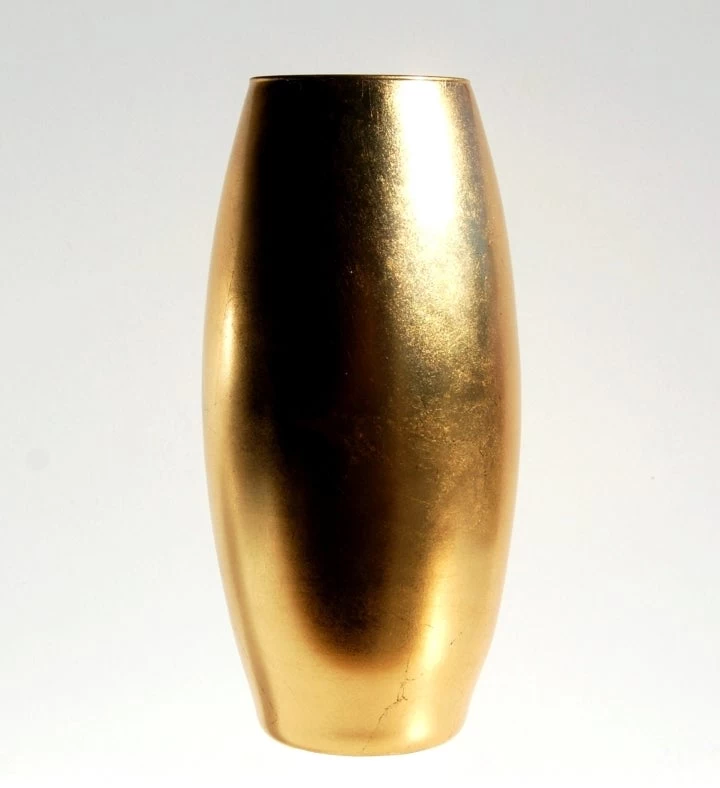 Gilt 10" Gilded Glass Vase 6 Gilt 10" Gilded Glass Vase - Image 4