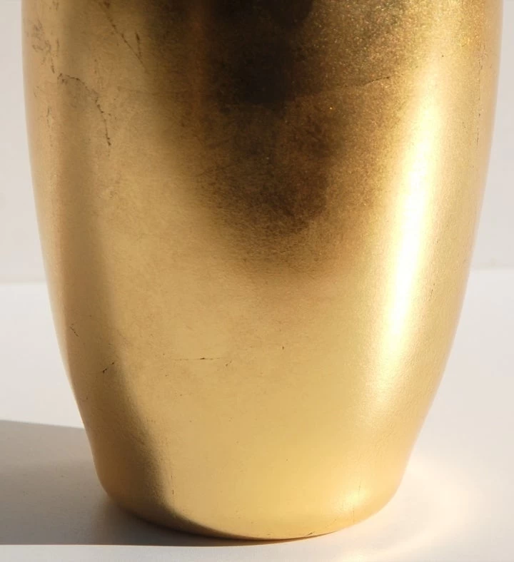 Gilt 10" Gilded Glass Vase 7 Gilt 10" Gilded Glass Vase - Image 5