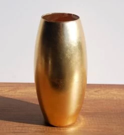 Gilt 10" Gilded Glass Vase 10 Gilt 10" Gilded Glass Vase -Gift Promotion Store mk022942alt viewc