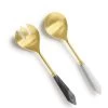 GAURI KOHLI Araliya Marble & Gold Salad Servers, Set Of 2 2 GAURI KOHLI Araliya Marble & Gold Salad Servers, Set Of 2 -Gift Promotion Store mk023648x
