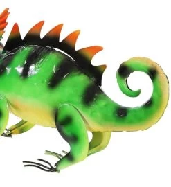 Greg And Gary The Green Chameleons Indoor/outdoor Metal Statues - 8.5" H -Gift Promotion Store mk023693alt view2c