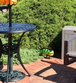 Greg And Gary The Green Chameleons Indoor/outdoor Metal Statues - 8.5" H -Gift Promotion Store mk023693alt view3c