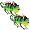 Greg And Gary The Green Chameleons Indoor/outdoor Metal Statues - 8.5" H -Gift Promotion Store mk023693x