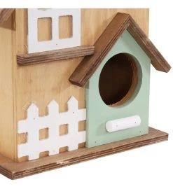 Wooden Country Cottage Hanging Birdhouse - Garden Decor - 9-inch -Gift Promotion Store mk023695alt view3c