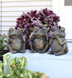 Hear No Evil, See No Evil, Speak No Evil Frog Trio Statues - 10-inch -Gift Promotion Store mk023700alt viewc