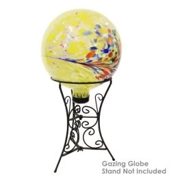 Bright Summer Burst Outdoor Garden Glass Gazing Globe Ball - 10-inch -Gift Promotion Store mk023711alt view3c