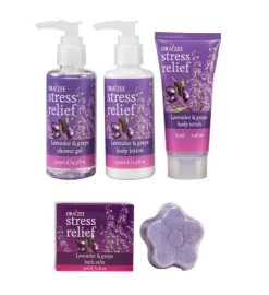 Draizee Stress Relief Spa Basket W Refreshing Lavender & Grape Fragrance -Gift Promotion Store mk023791alt view2c