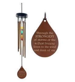 Memorial Copper Beaded Teardrop Wind Chime Gift Set 10 Memorial Copper Beaded Teardrop Wind Chime Gift Set -Gift Promotion Store mk023793alt viewc