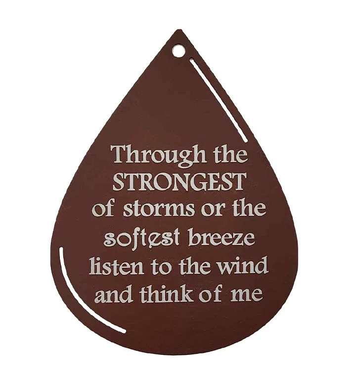 Memorial Copper Teardrop Beaded Wind Chime 5 Memorial Copper Teardrop Beaded Wind Chime - Image 3