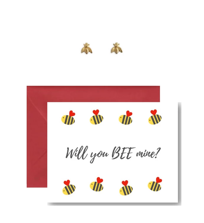 Will You Bee Mine Earring Valentine's Set 3 Will You Bee Mine Earring Valentine's Set