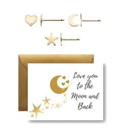 Love You To The Moon And Back Earring Set -Gift Promotion Store mk023971x 2