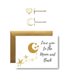 Little Moon And Heart Charm Earring Set -Gift Promotion Store mk023974x 2