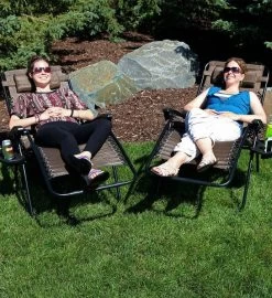 Set Of 2 Oversized Zero Gravity Lounge Chair - Pillow And Cup Holder -Gift Promotion Store mk023997alt viewc