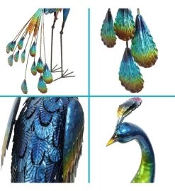 Peacock Metal Outdoor Garden Statue -Gift Promotion Store mk030645alt view2c