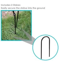 Peacock Metal Outdoor Garden Statue -Gift Promotion Store mk030645alt view3c