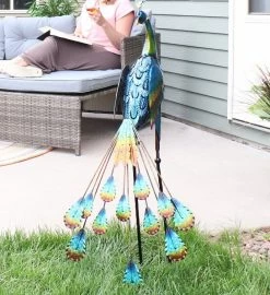 Peacock Metal Outdoor Garden Statue -Gift Promotion Store mk030645alt viewc