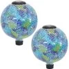 Azul Terra Outdoor Glass Gazing Globe W/ Solar Light -Gift Promotion Store mk031069x