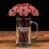 Beef Jerky Flower Bouquet In A Beer Mug 'vase'