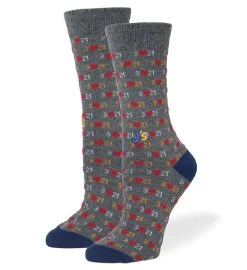 Down Syndrome Awareness Knit Women's Crew Socks- Gray