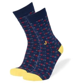Down Syndrome Awareness Knit Men's Crew Socks- Navy -Gift Promotion Store mk032305x 2