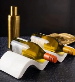 Gauri Kohli Georgia Marble Wine Bottle Holder -Gift Promotion Store mk032375alt viewc