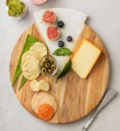 Gauri Kohli Delane Marble & Wood Cutting Board -Gift Promotion Store mk032378alt view2c