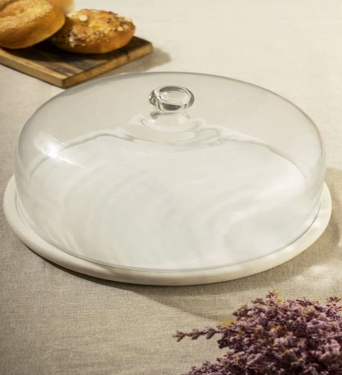 Gauri Kohli Uptown Marble Cheese Board With Glass Cloche 6 Gauri Kohli Uptown Marble Cheese Board With Glass Cloche - Image 4