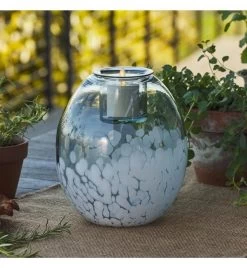 Glass Oval W Luminara Flameless 13 Glass Oval W Luminara Flameless -Gift Promotion Store mk032782x