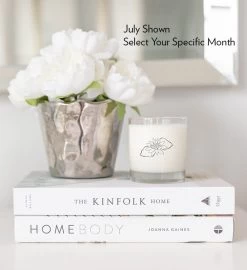 Birth Flower Candle In Reusable Rocks Glass -Gift Promotion Store mk032924alt view2c