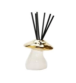 Gold And White Mushroom Shaped Diffuser Lily Of The Valley Scent -Gift Promotion Store mk033369x 2
