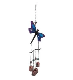 24" Purple And Bronze Dragonfly Outdoor Garden Windchime -Gift Promotion Store mk033490alt view2c