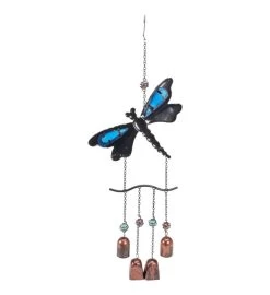 24" Purple And Bronze Dragonfly Outdoor Garden Windchime -Gift Promotion Store mk033490alt view3c