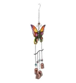 24" Purple And Bronze Butterfly Outdoor Garden Windchime -Gift Promotion Store mk033491alt view2c