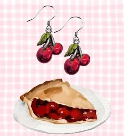 Cherries Charm Earrings -Gift Promotion Store mk033698alt view2c