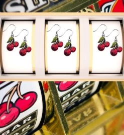 Cherries Charm Earrings -Gift Promotion Store mk033698alt viewc