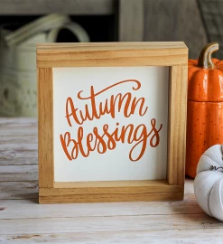 Autumn Blessing Wall Sign - 7x7 Inches -Gift Promotion Store mk033771x 2